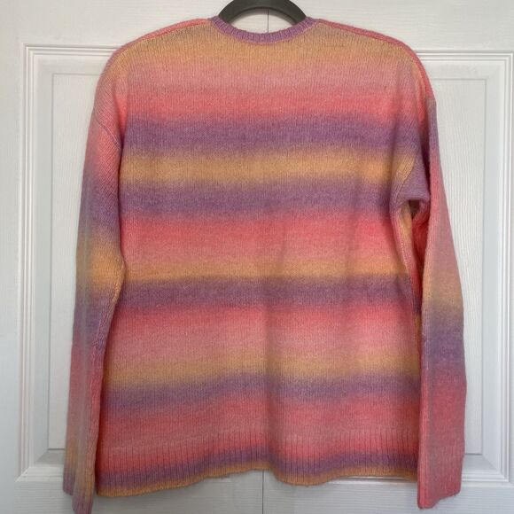 Lilly Pulitzer Yummy Melon Spacedye Chiya Sweater Pink/Purple/Yellow Siz… - Picture 6 of 12